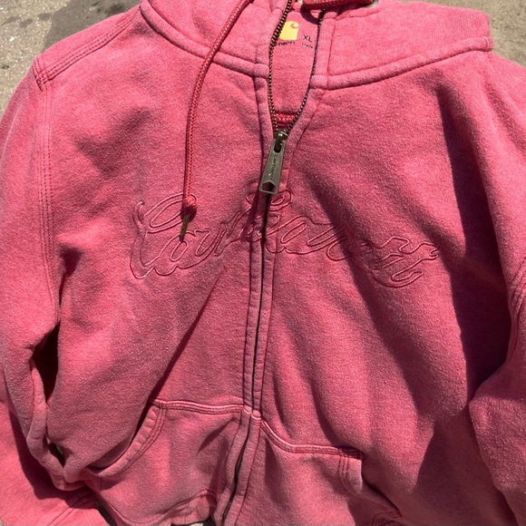 Carhartt Fuchsia Full-Zip Hoodie women’s xl - Picture 2 of 4